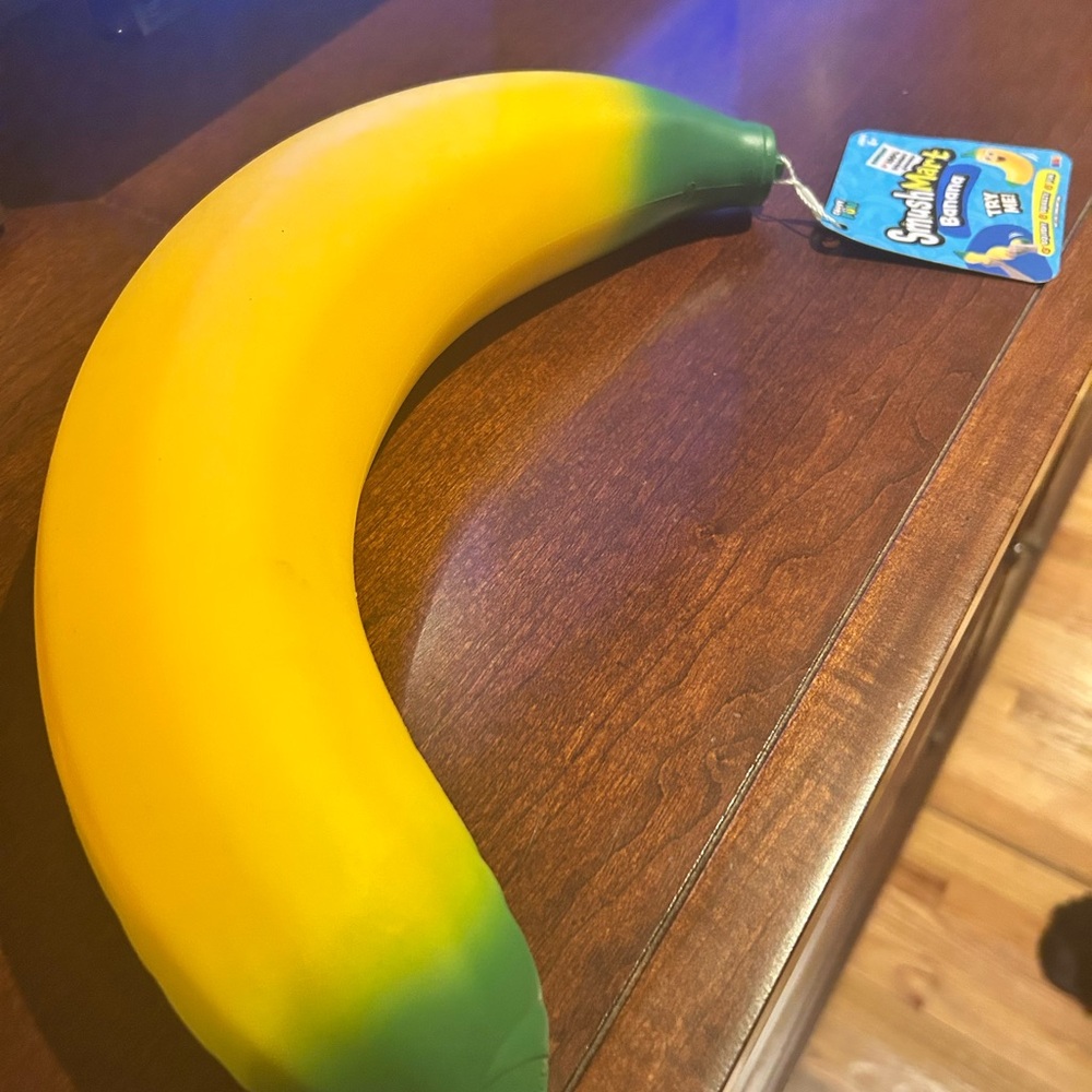 Squishy Banana Toy - Yellow & Green